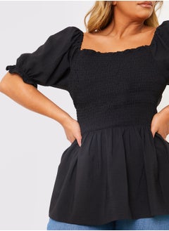 In the style Tie Detail Puff Sleeve Top  - Image 3