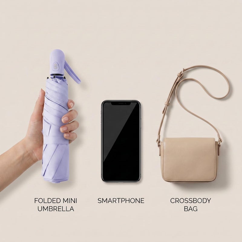 Mini Travel Umbrella, UPF 50+ UV Sun Protection - Image 2