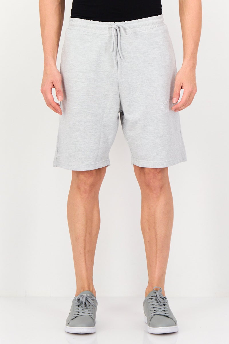 Blank Essentials Men Brand Logo Basic Shorts, Grey - Image 1