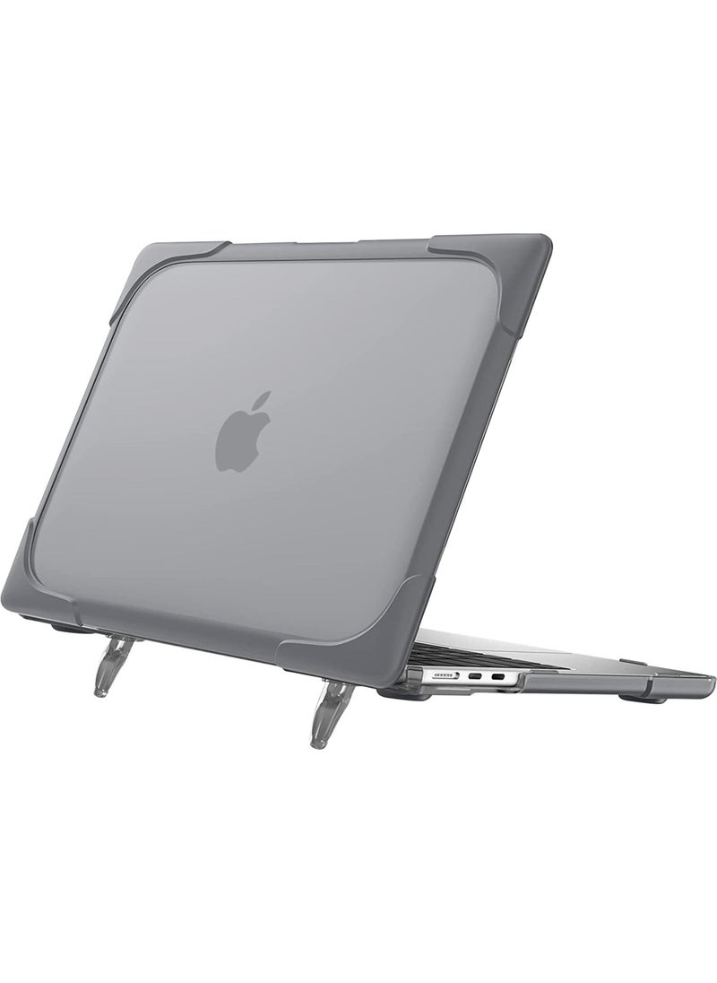 روك بو - جراب صلب لجهاز MacBook Air مقاس 13.6 بوصة 2022 إصدار A2681 مع غطاء واقٍ مزدوج الطبقة شديد التحمل بشريحة M2 مع مسند قابل للطي لـ 2022 MacBook Air 13.6 "مع معرف اللمس - Image 1
