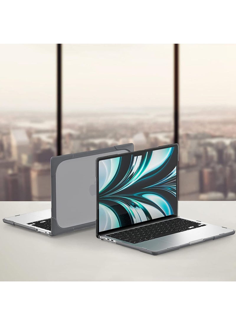 روك بو - جراب صلب لجهاز MacBook Air مقاس 13.6 بوصة 2022 إصدار A2681 مع غطاء واقٍ مزدوج الطبقة شديد التحمل بشريحة M2 مع مسند قابل للطي لـ 2022 MacBook Air 13.6 "مع معرف اللمس - Image 1