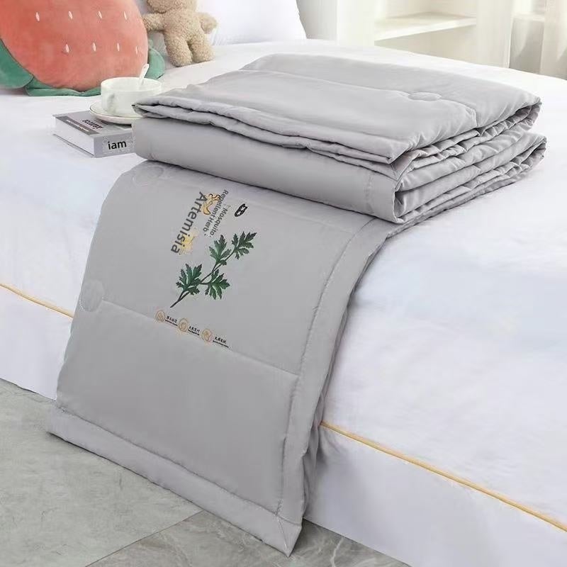 Mugwort Mosquito Repellent Summer Quilt - Lightweight, Machine Washable, Antibacterial, Single/Double/Baby Sizes