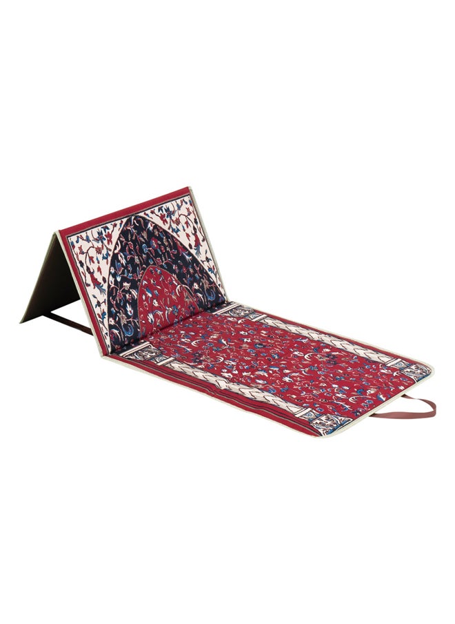 السنيدي سجادة صلاة مع كرسي كرسي رحلات احمر مقاس 55*110 سم  - Image 1