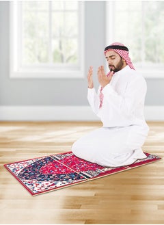 السنيدي سجادة صلاة مع كرسي كرسي رحلات احمر مقاس 55*110 سم  - Image 2