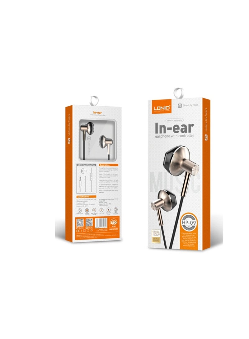 LDNIO Wired Stereo Headset In Ear Earphone HP09 - Image 3