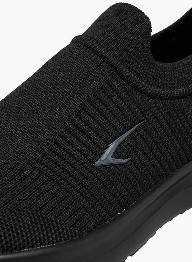 Dash Textured Slip-On Sports Shoes with Pull Tab