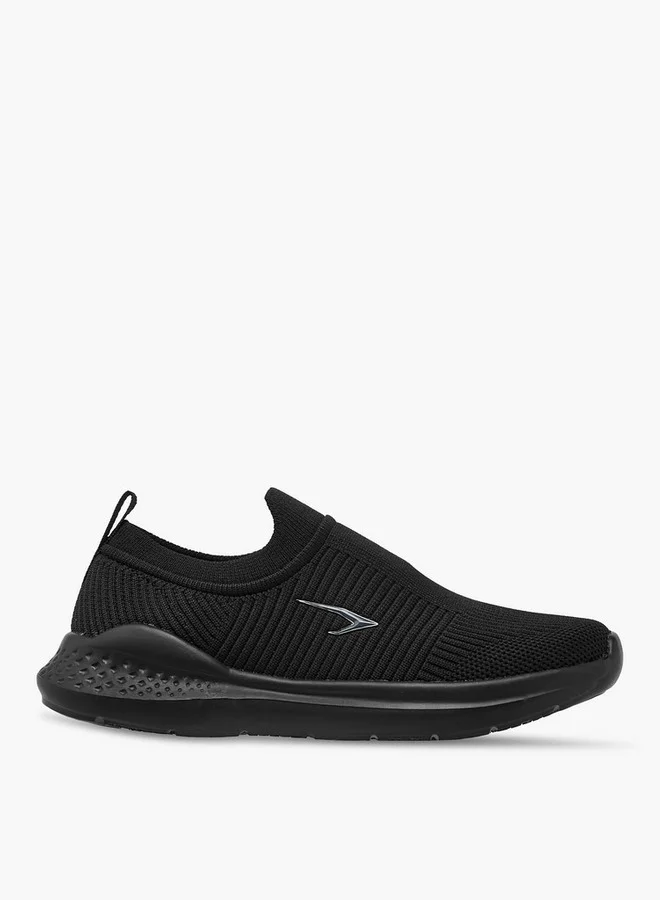 Dash Textured Slip-On Sports Shoes with Pull Tab