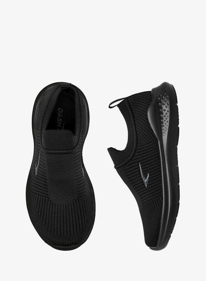 Dash Textured Slip-On Sports Shoes with Pull Tab