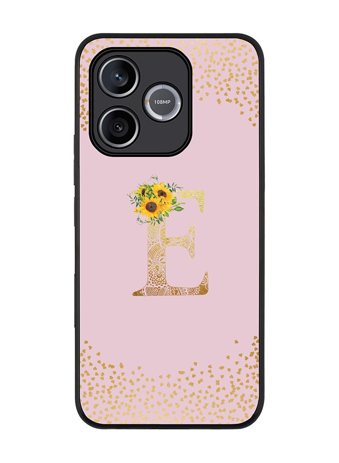 Stylizedd For Honor 600 Lite / 500 Smart / Honor X80i Case,Slim fit Camera Protection, Shockproof Thin Phone cover  - Custom Floral Monogram - E  (Pink ) - Image 1