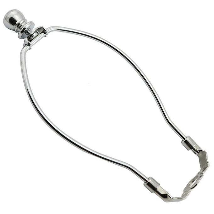 1PACK 8 INCH LAMP HARP HOLDER DIY LIGHTING ACCESSORIES HORN FRAME LAMPSHADE BRACKET FOR TABLEFLOOR LIGHT FITTING SILVER