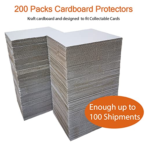ANSSDO 200 Packs 3.5x4.5 Inch Corrugated Cardboard Sheets, Premium White Corrugated Cardboard Inserts Bulk Flat for Sports Card Protectors, Trading Card Folders Mail Shipping Stiffeners, Cardboard Divider - Image 5