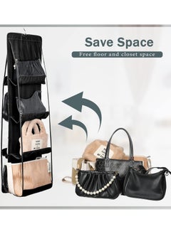 2 Pieces Hanging Purse Organizer, Space Saving PVC Closet Organizer Handbag 8 Pocket Storage Bag Hanger with Swivel Hook, 46 x 13.8 Inches (Black) - pzsku/ZC32E91FF92F8C833BC34Z/45/_/1681533922/9a13ba0b-232f-40e1-bc6c-83b1c6c5cbbf