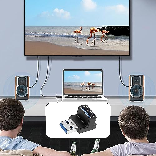 Tobo 90 Degree USB 3.2 Adapter Up and Down Angle Type A Male to Female Connector USB L Shape Extender Supports 10Gbps Data Transfer & Charging PC, Laptop, Hard Drive, Keyboard (TD-1075TC) - Image 3
