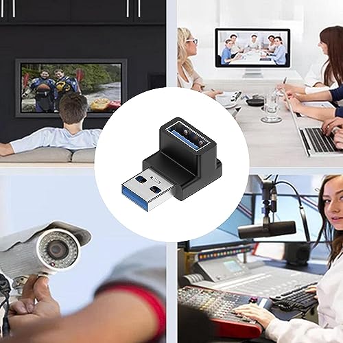 Tobo 90 Degree USB 3.2 Adapter Up and Down Angle Type A Male to Female Connector USB L Shape Extender Supports 10Gbps Data Transfer & Charging PC, Laptop, Hard Drive, Keyboard (TD-1075TC) - Image 2