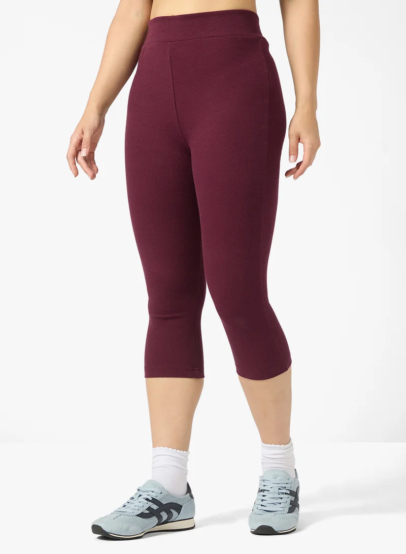 جينجر بيسيكس Cropped Cotton Leggings