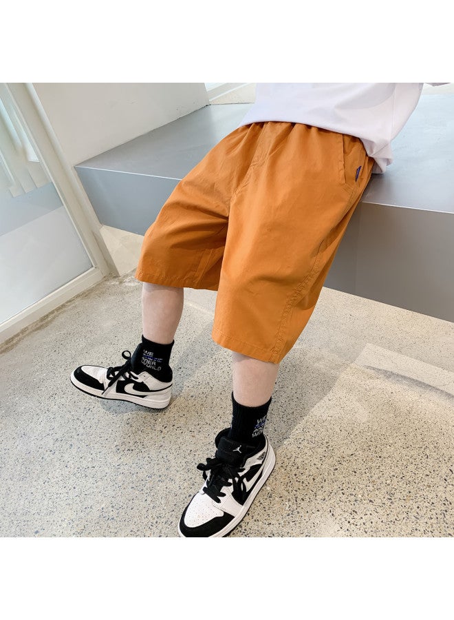 Zuoxi Boys' Summer Shorts - Mid-large Kids' Breathable Cotton 5-point Pants, Children's Casual Sports Shorts, Cotton Comfort Wear - Image 3