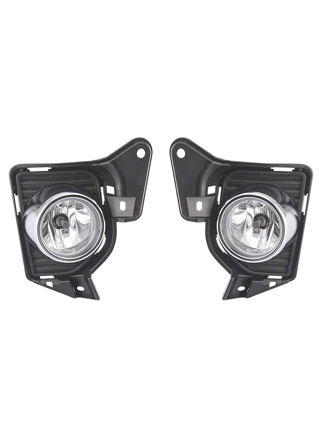 DLAA DLAA Pack of 2 TY694E Fog Lamps Suitable for HiAce 2014-2018 Chrome Ring, Wires and Switch  - Image 1