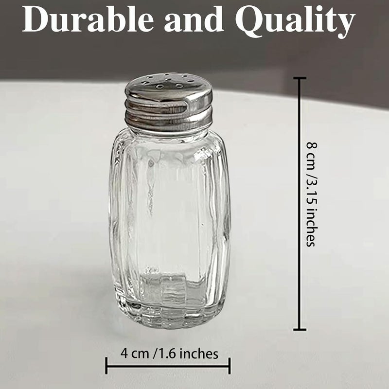 Aellabus 10pcs Salt and Pepper Shakers, Salt Pepper Shakers, Salt and Pepper Shakers Set, Small Glass Salt Shaker Bottle for Kitchen - Image 2