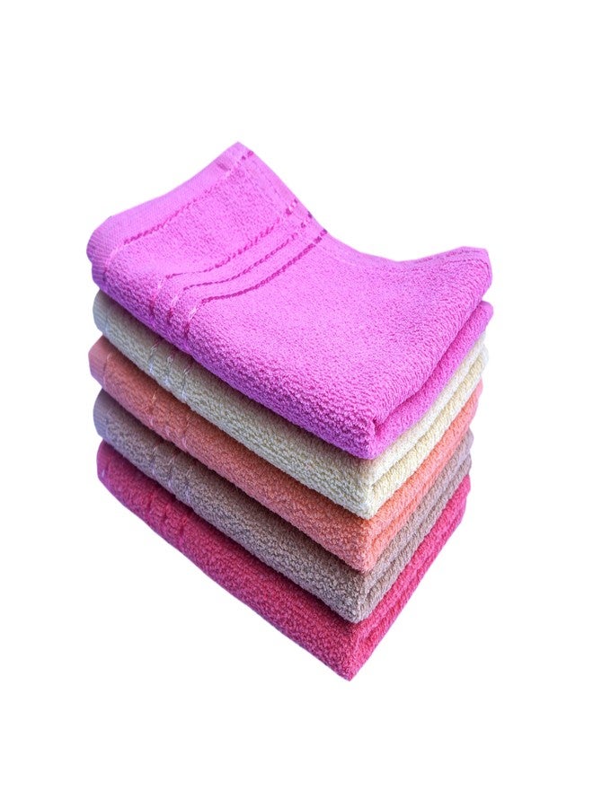Space Fly Cotton Hand Towels | 500GSM | Small Face Towel for Women/Men | Gym Towel for Workout | Soft Towel | Multicolor | Size- 43.18 x 27.94 | Hand Towel Set of 5 - Image 1