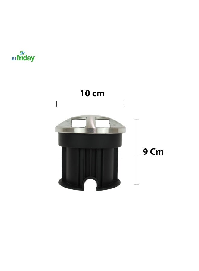 ALFRIDAY Recessed In-Ground Pathway Uplight | IP65 Stainless Trim – 4 Way Light - Image 3