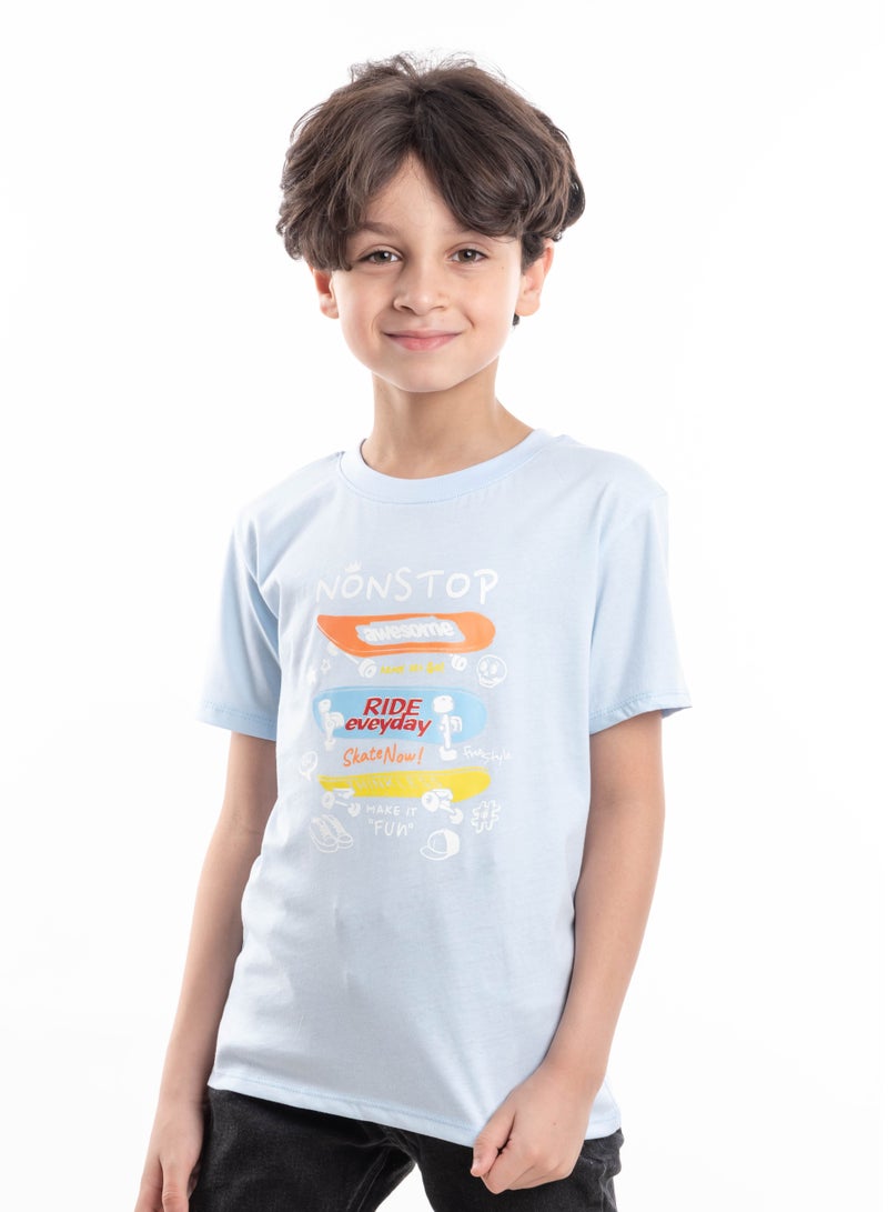 T-Shirts For Boys 100% Cotton (4-6-8) Years - Image 1