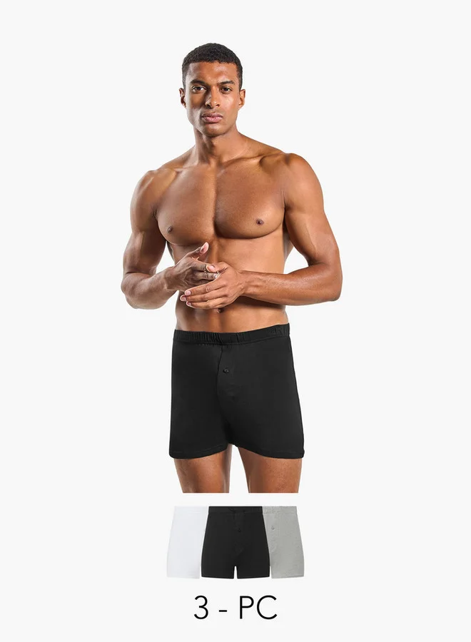 فاف Set of 3 - Trunks with Elasticised Waistband