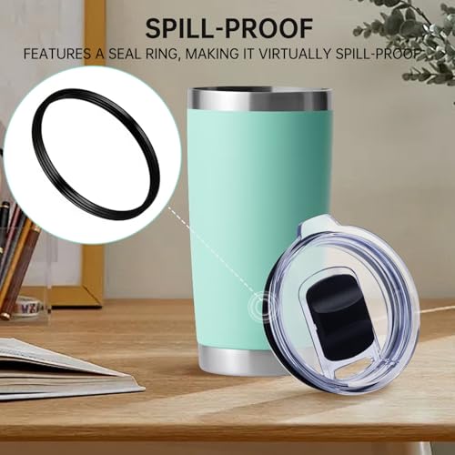 OENUASG 2 Pack Tumbler Lid for YETI, Replacement Lids Compatible for YETI 20 Tumbler, 16 oz Pints, 10/24 oz Mug and 10 oz Lowball, Travel Spill Proof Cup Lids Covers with Magnetic Slider Switch, BPA Free - Image 5