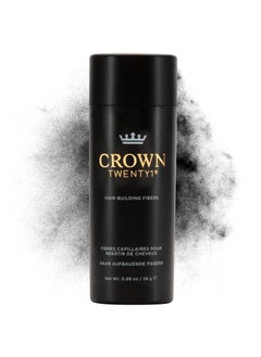 CROWN Hair Building Fibers 28g  Instantly Cover Fine  Thinning Hair for a Thicker Fuller Look  A Natural Keratin Concealer  13 Shades for Men  Women  Black