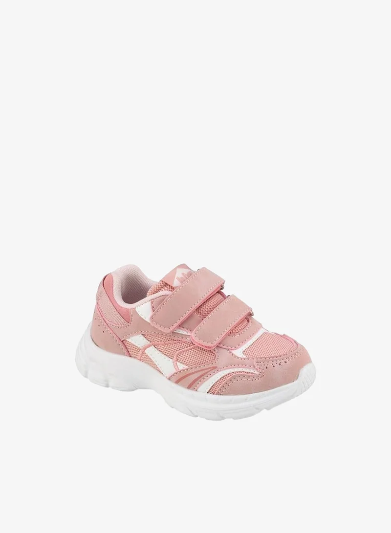 لي كوبر Girls Panelled Hook & Loop Ankle School Sneakers