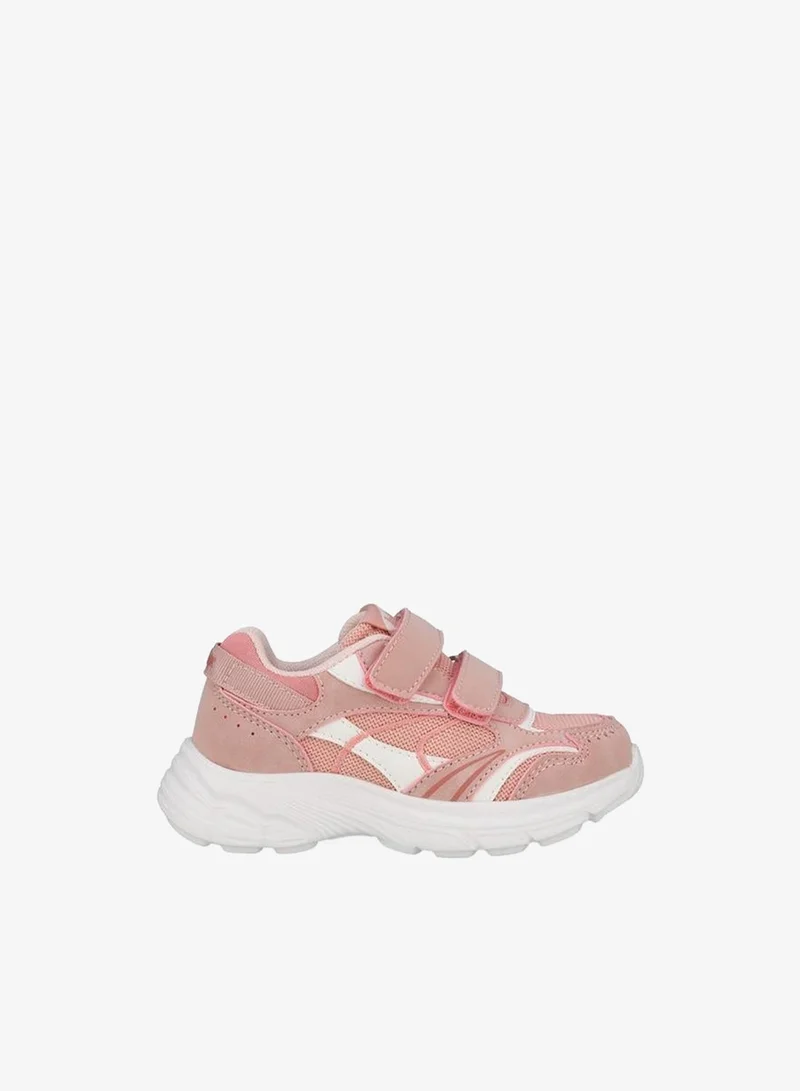 لي كوبر Girls Panelled Hook & Loop Ankle School Sneakers