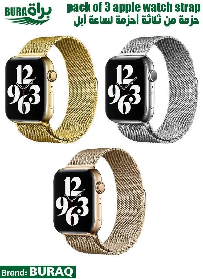 BURAQ - Apple Watch Band Strap For Apple Watch Ultra 2/Ultra 49mm, Series 10 46mm, 9/8/7 45mm, SE2/SE/6/5/4 44mm, 3/2/1 42mm - Image 1