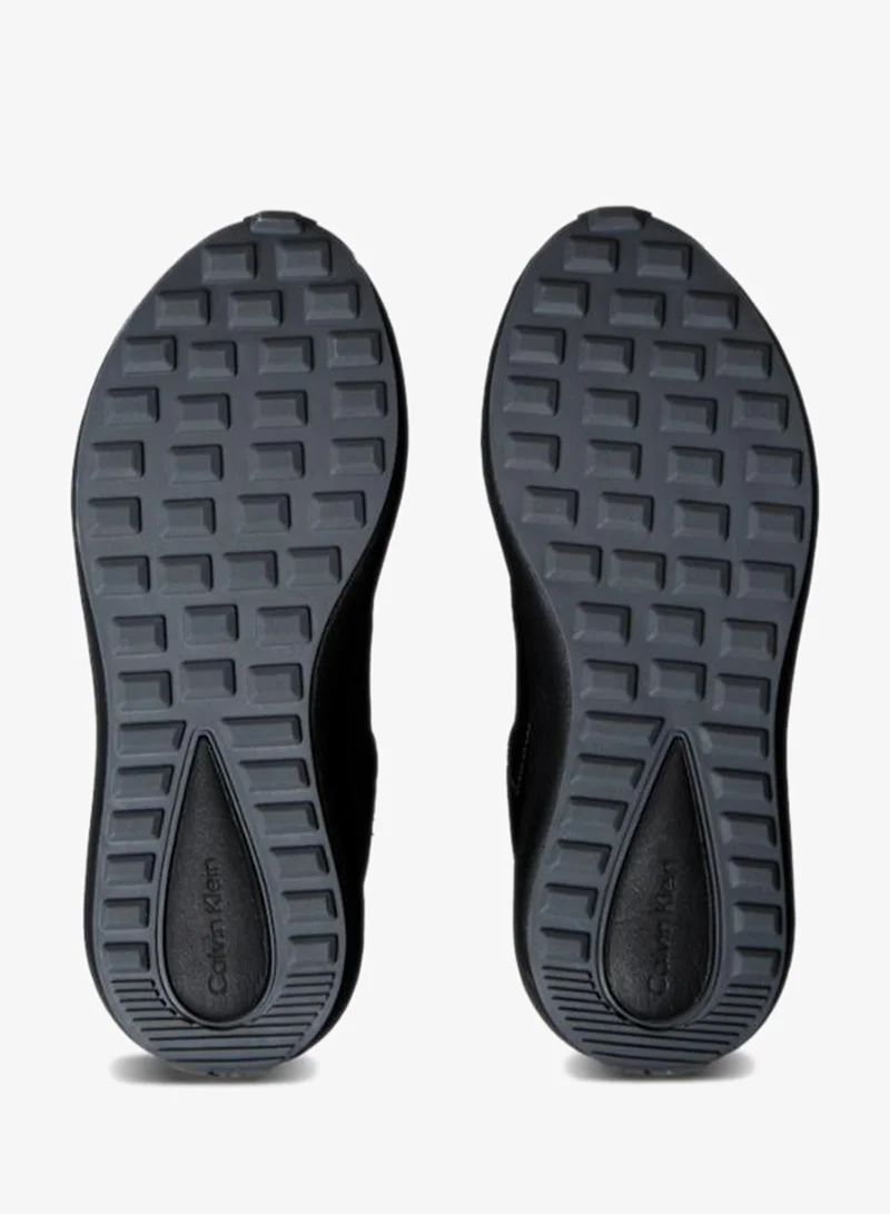 CALVIN KLEIN Triple Black Leather Chunky Runner Trainers for Men | Best Price UAE