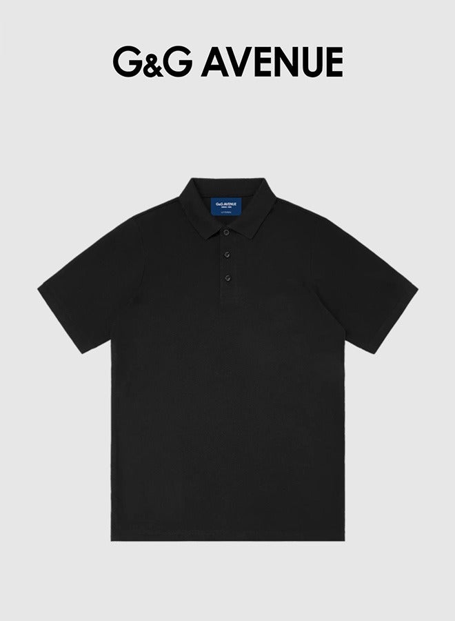 G&G AVENUE Men's Polo Shirts Short Sleeve Cotton Pique Golf Shirt Casual Collared Shirt Lightweight Work Shirts with 3 Buttons - Image 2