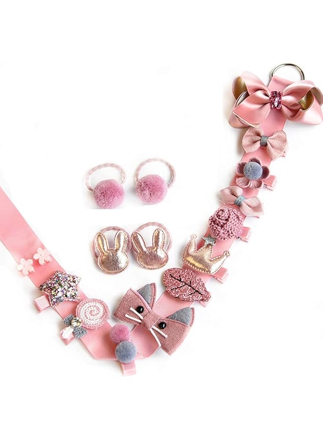 KASTWAVE Baby Girls Hair Accessory Set With Gift Box 36 Pack Baby Girls Hair Clips Hair Bows Elastic Hair Bobbles Hair Accessories Ponytail Holder Various Color Hair Clips For Kids Girls - Image 4