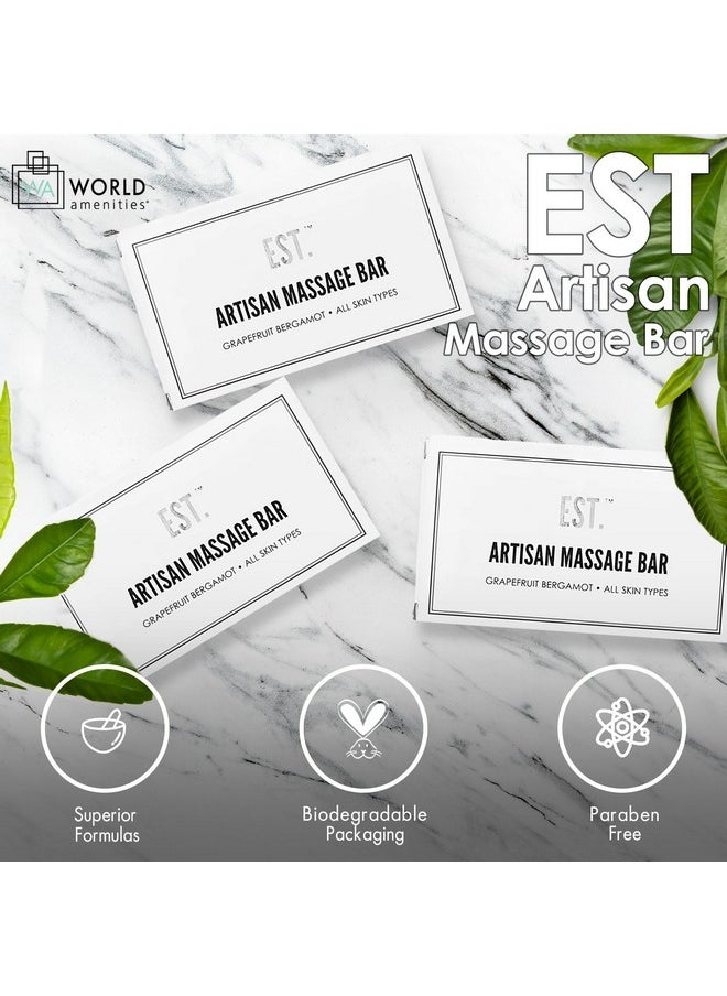 world amenities Est. Soothing Moisturizing Massage Bar With Grapefruitbergamot Fragrance Biodegradablerecyclable Box Hotel Airbnb And Rentals Amenities 1.5Oz42Gm Pack Of 48  - Image 3