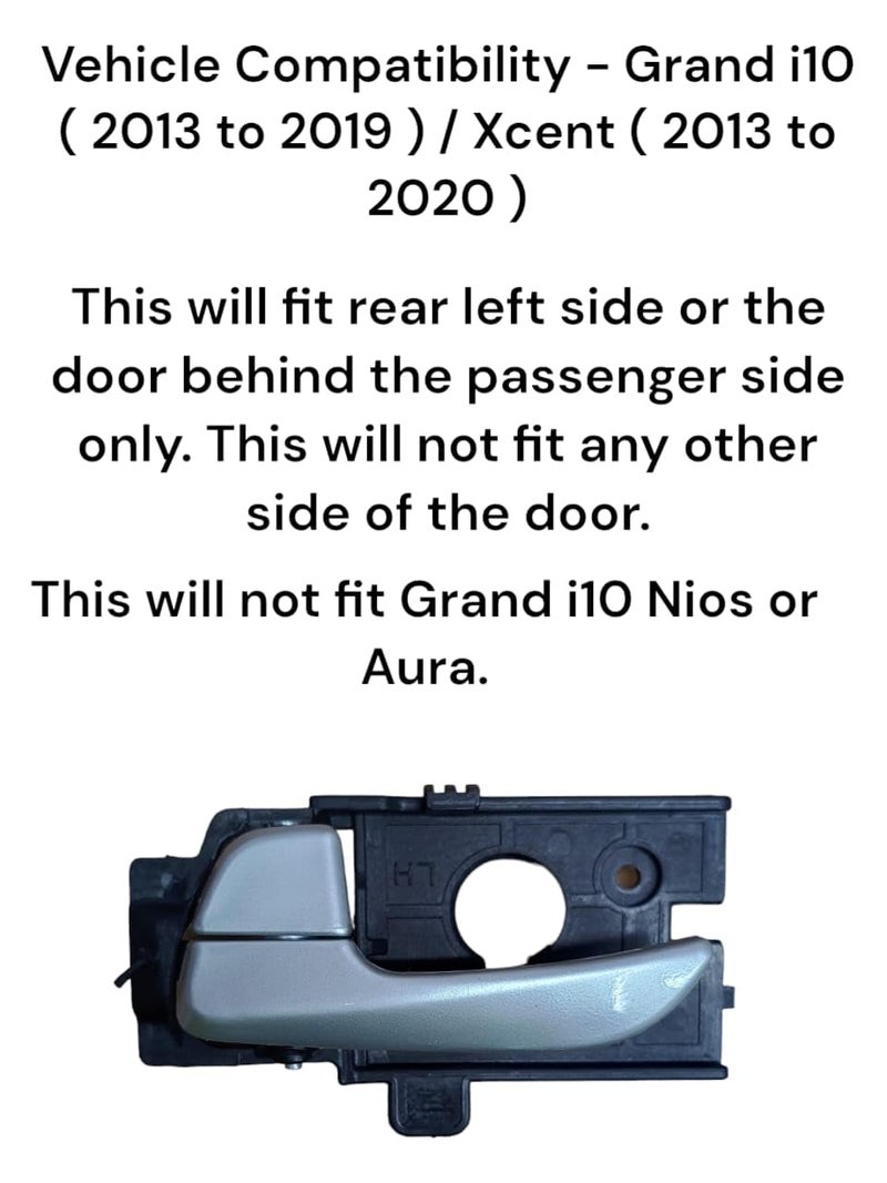 Auto-Ex قفل مقبض الباب الداخلي الأوتوماتيكي - إكس إنترنال لوك RC ليفر متوافق/بديل لهيونداي جراند i10 (2013 إلى 2019) / إكسنت (2013 إلى 2020) الجانب الأيسر الخلفي فقط - Image 2