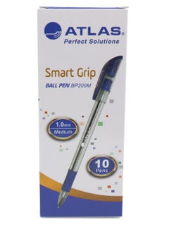 ATLAS 10-Piece Smart Grip Ball Pen Medium Tip Blue Ink  - Image 3