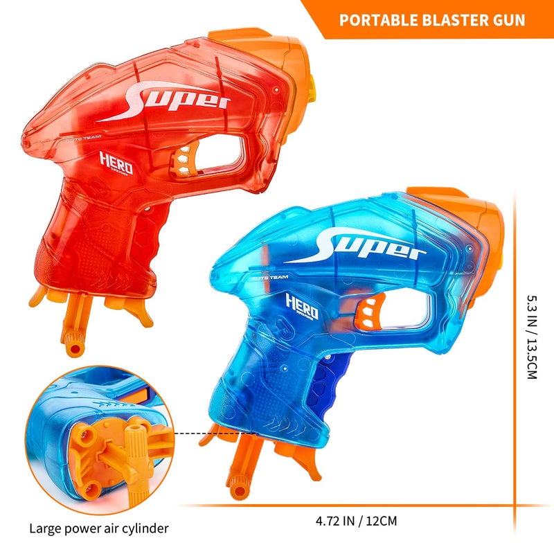 Pandahero 12 Small Gun Set for Nerf Party Supplies and Favors for Boys Birthday Bulk Nerf War Party Pack Bundle Equipped with 12 Mini Pistol Blaster and 40 Foam Darts  for Kids Teens Adults - Image 3