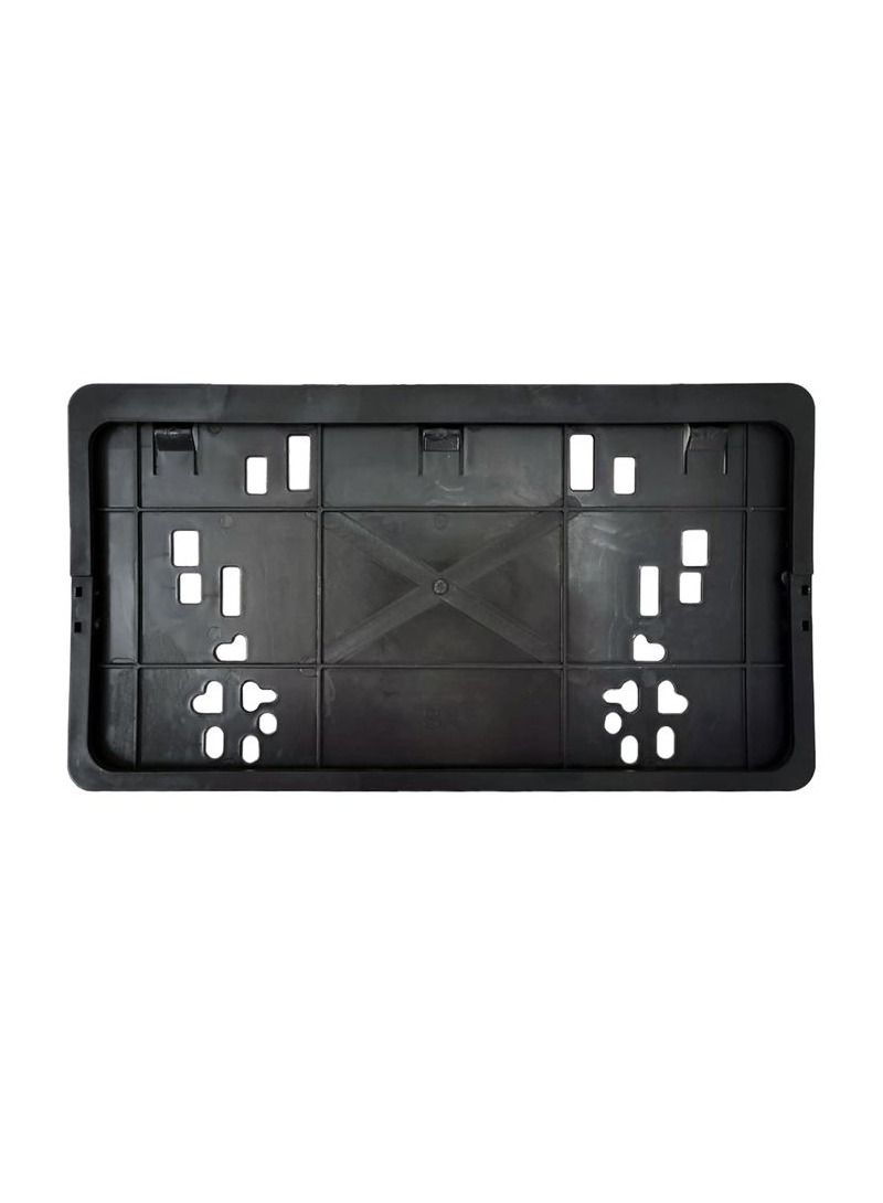 إطار لوحة رقم السيارة لجميع السيارات إطار رقم سيارة عالي الجودة ، قطعتان أسود - Image 3