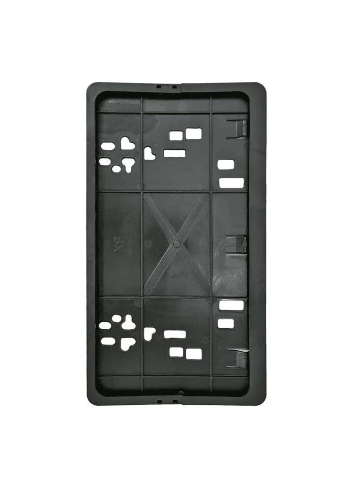 إطار لوحة رقم السيارة لجميع السيارات إطار رقم سيارة عالي الجودة ، قطعتان أسود - Image 2