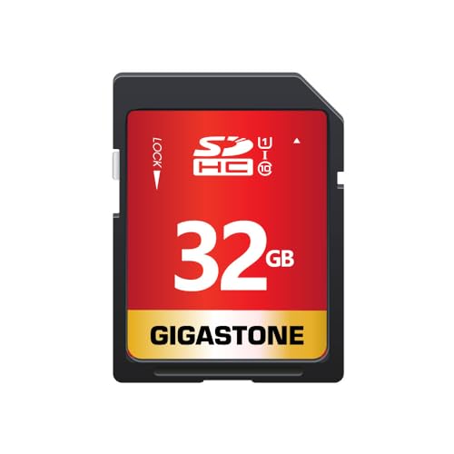 GIGASTONE 32GB SD Card UHS-I U1 Class 10 SDHC Memory Card High-Speed Full HD Video Compatible with Canon Digital Camera, SPYPOINT TACTACAM WOSPORTS Trail Camera, with 1 mini case - Image 1