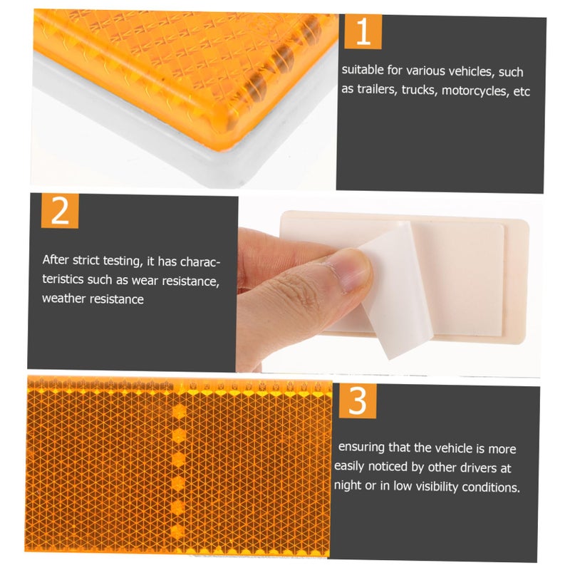 Red Self Adhesive Safety Reflector Sticker for Vehicles Trucks Trailers Enhanced Visibility - Image 4
