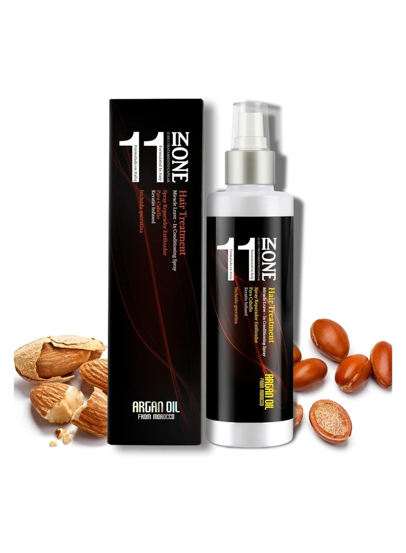 SYOSI 11 in 1 Almond Oil Moisture Leave In Conditioner, Detangler Spray, Argan oil Conditioning Cream Daily Hair Moisturizer, Stay In Conditioner, Keratin Cream Hair Serum for Frizzy, Dry Damaged Hair - Image 1