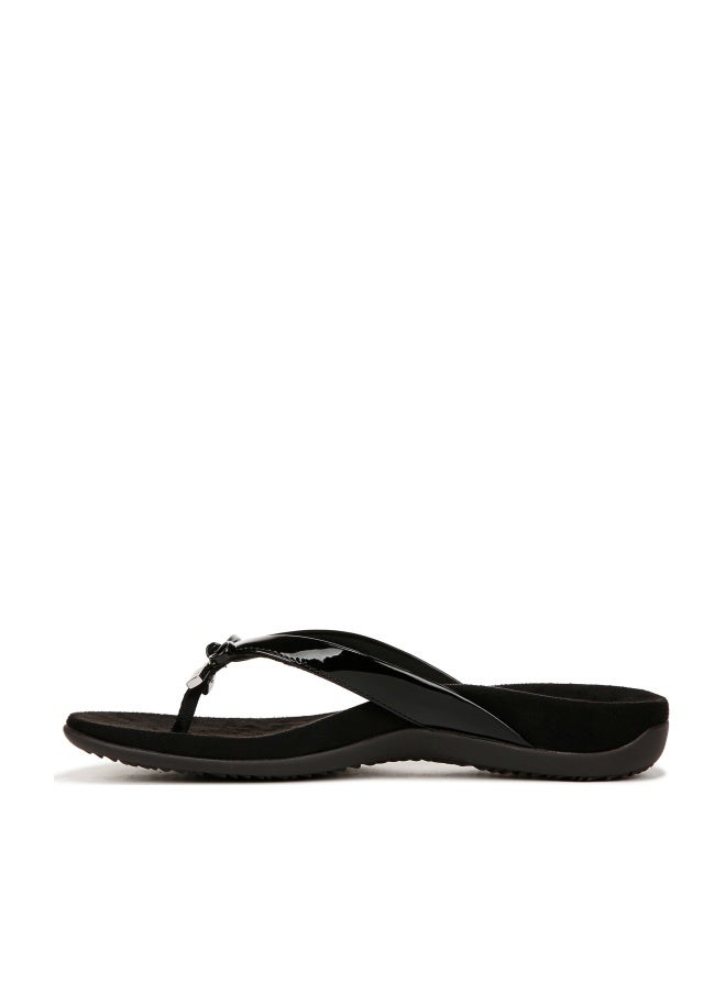 Vionic Bella Thong Sandals Black Patent 11 M - Image 1