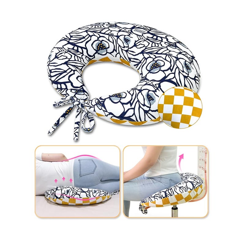 AOSSA وسادة AOSSA BBL بعد الجراحة للنوم والجلوس وسائد المؤخرة لرفع المؤخرة البرازيلية التعافي بعد الجراحة وسادة دائرية لدعم المقعد وسادة فوم لدعم الورك للكرسي والسرير وسادة BBL مائلة - Image 3