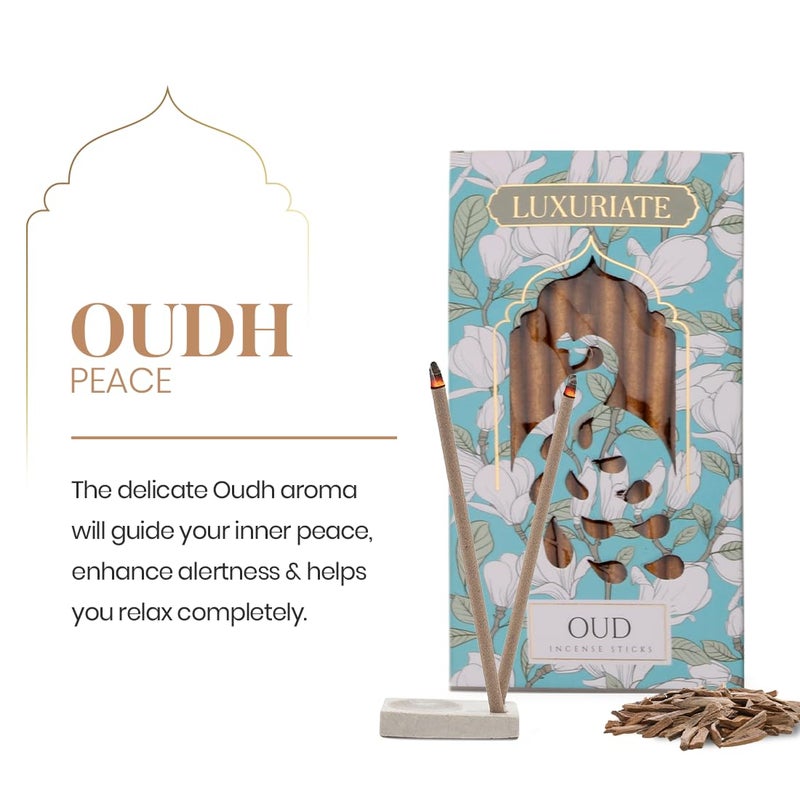 LUXURIATE عود لكسوريات بخور طبيعي عشبي بدون Bambooless عود طويل الأمد عصا أغارباتي للعبادة باقة فاخرة من 1 20 عصا - Image 3
