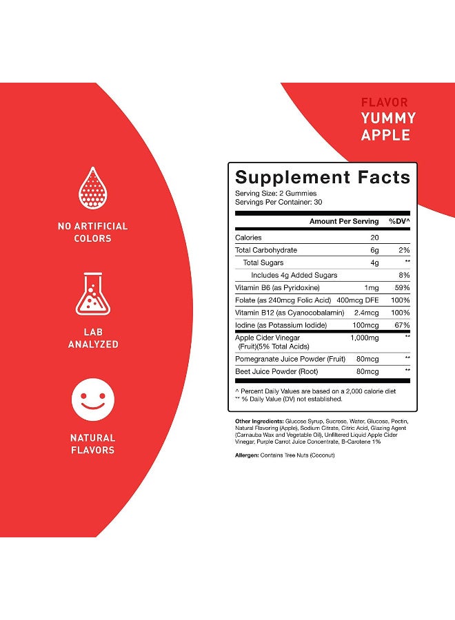 PUREFINITY Apple Cider Vinegar Gummies 60 Gummies - Image 2