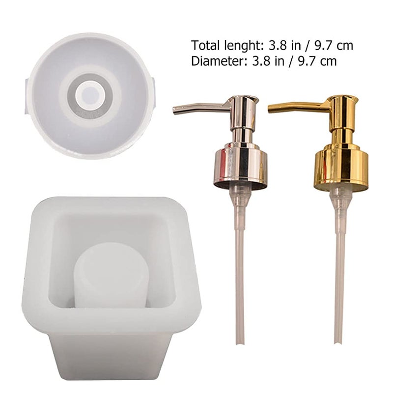 ARTOOL Silicone Square Soap Dispenser Resin Art Mould Creative DIY Multipurpose Liquid Soap Dispenser Bottle Making Tool Epoxy Resin Art Mould 97x10 cm Set of 1 B162 - Image 4