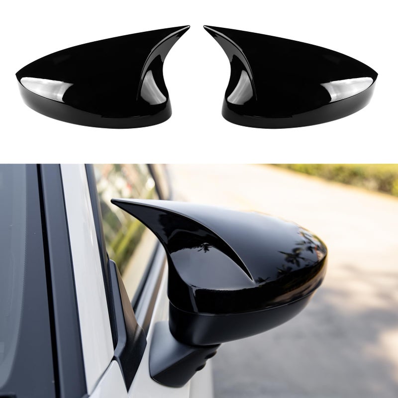 Thenice for 11th Gen Civic Rearview Mirror Cover Side Rear View Mirror Protector Compatible with Honda Civic 2022 2023 2024 2025 Glossy Black