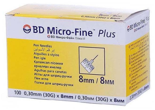 BD إبرة قلم دقيقة جداً 30GX8MM 100s